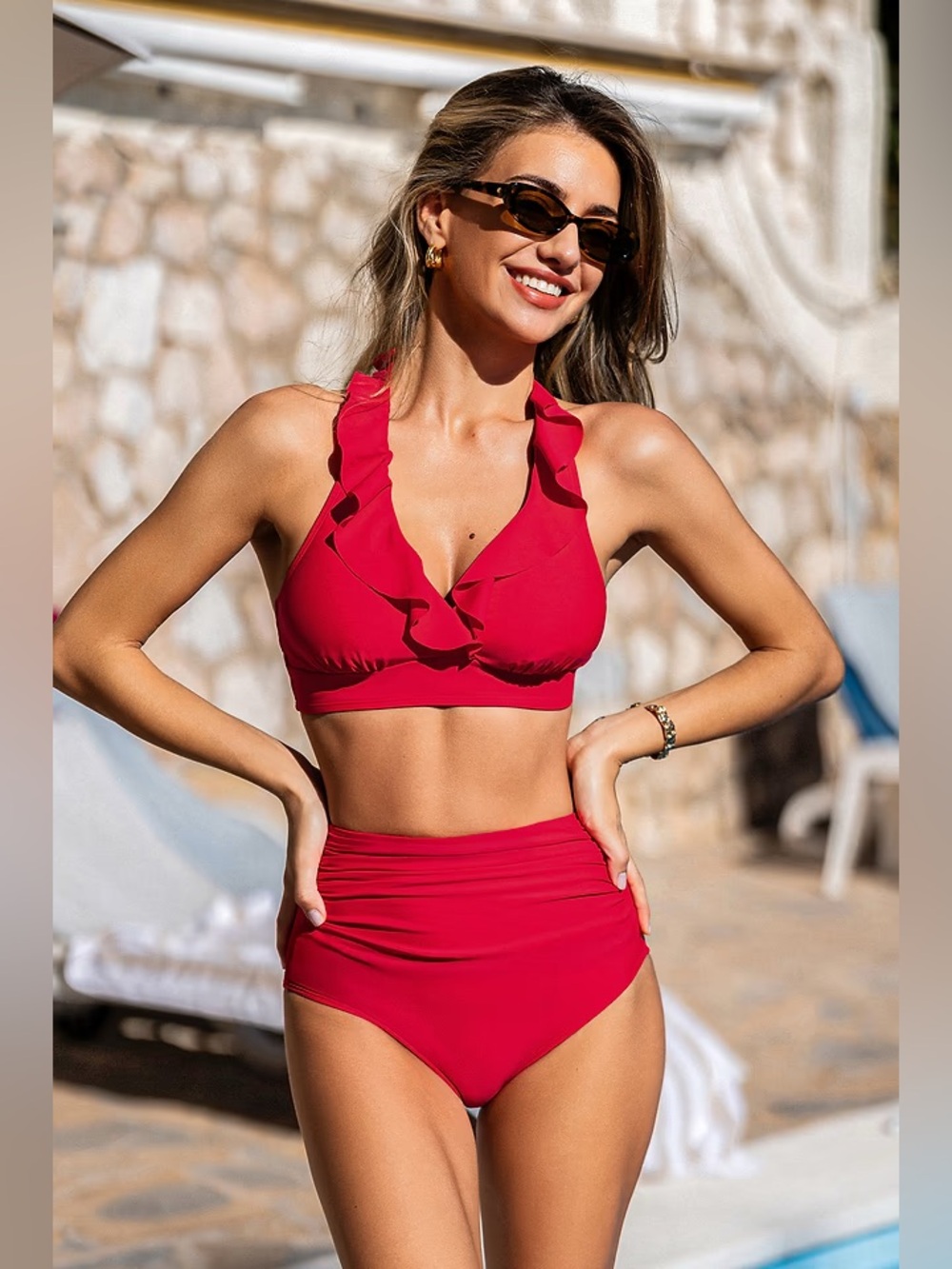 Cupshe Red Bikini Bottom